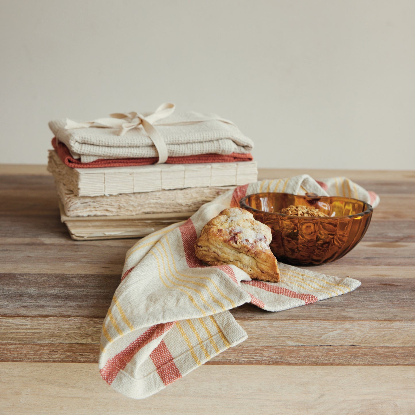 Cotton Woven/Waffle Weave Tea Towels, Set of 3