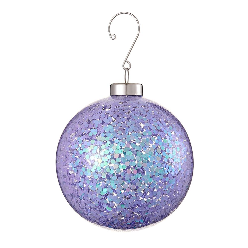 Sequin Glass Ball Ornament