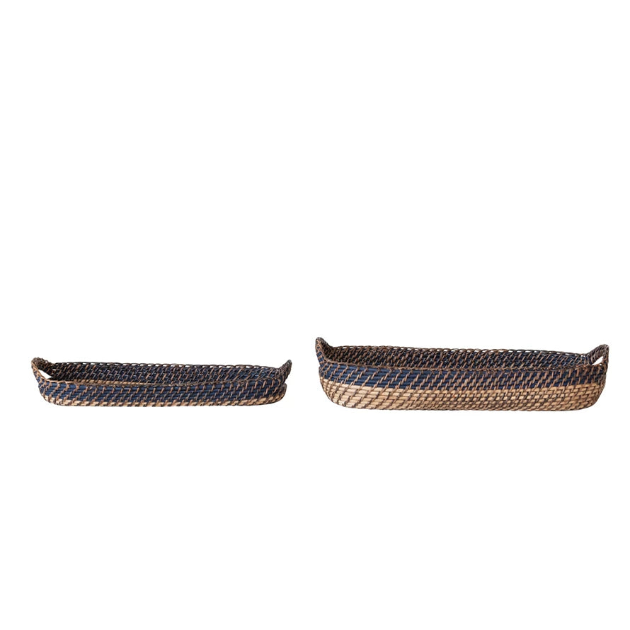 Hand-Woven Bread Baskets with Handles