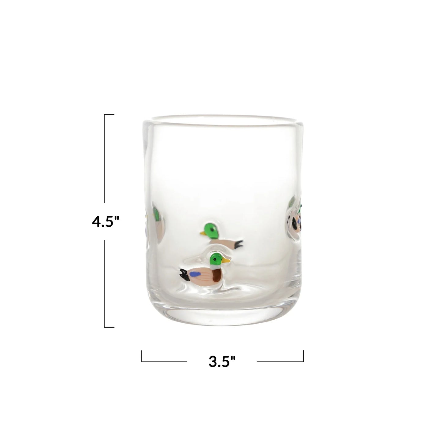 Mallard Embedded Drinking Glass,
