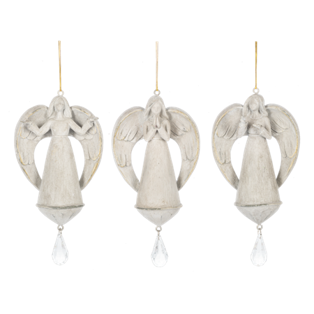 Angel w/Crystal Drop Ornaments