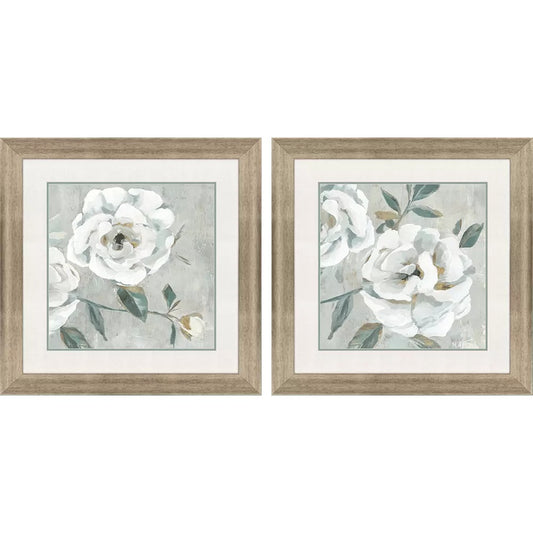White Floral Art Work