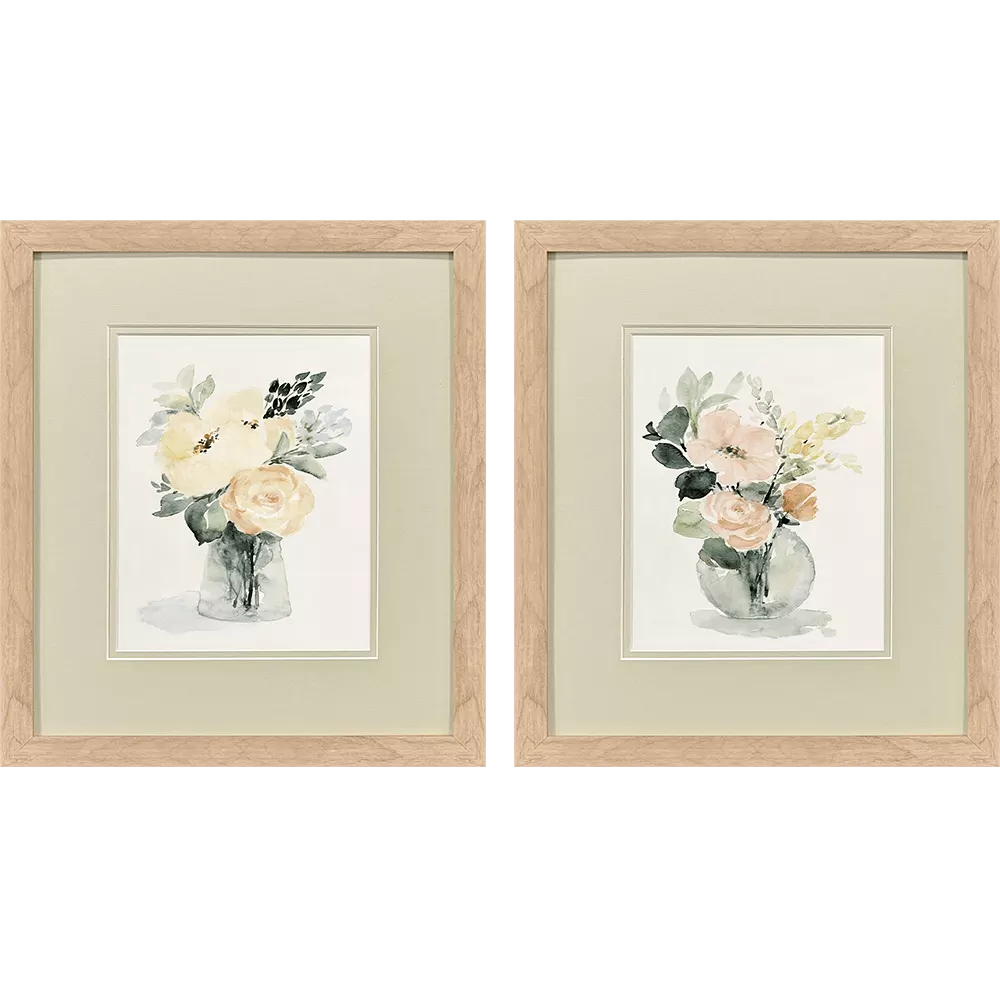 Creamy Blooms Set Of 2