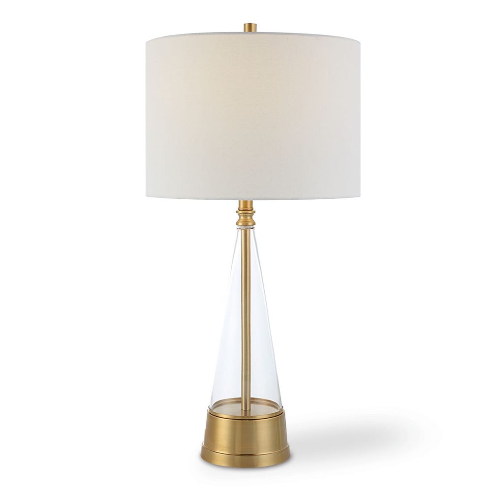 Gold and Glass Table Lamp