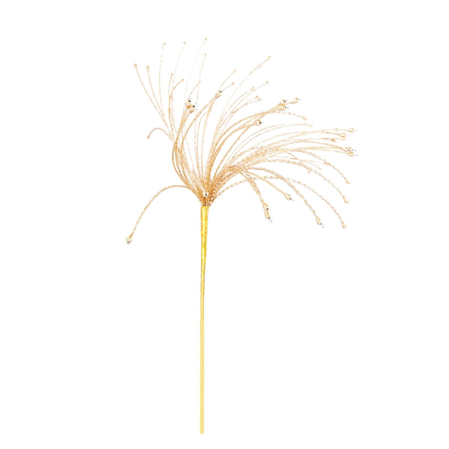 Metal & Glass Beaded Spray, Gold Finish