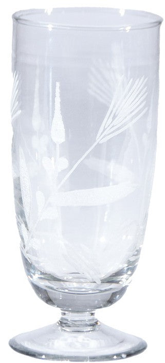 Hand-Blown Stemmed Drinking Glass
