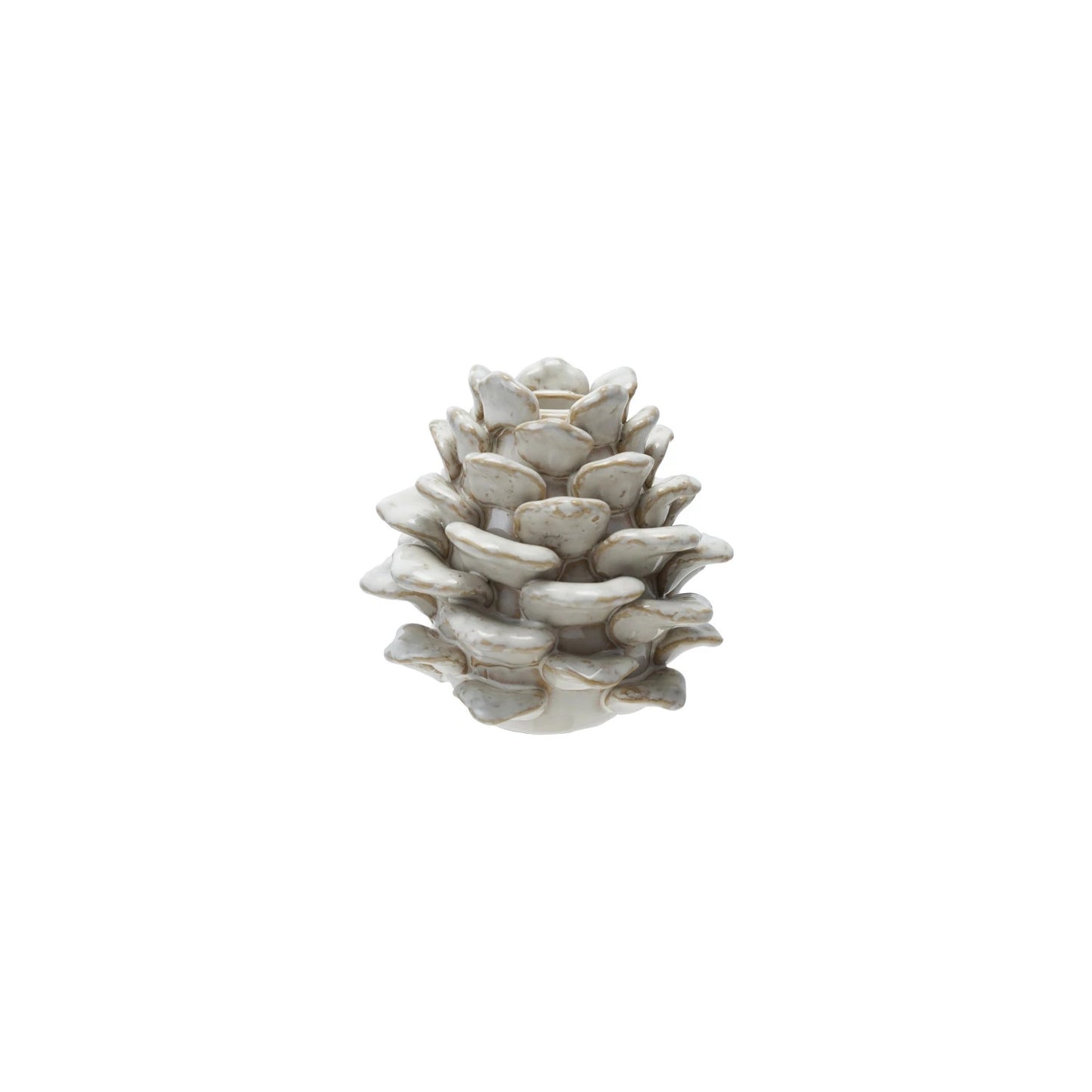 Stoneware Pinecone Taper Holder