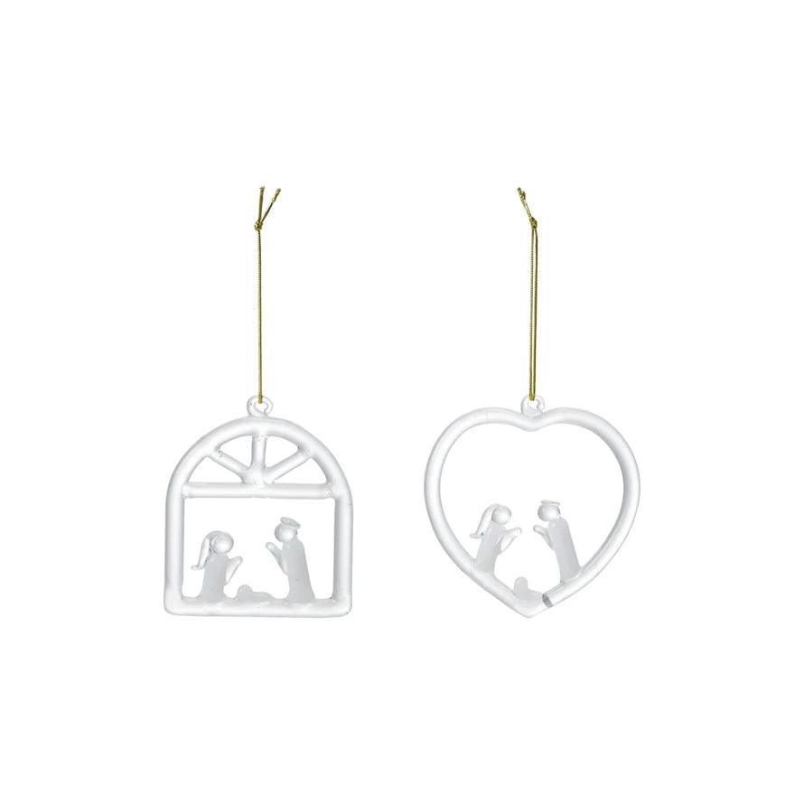 3-1/2"H Glass Holy Family Ornament, 2 Styles