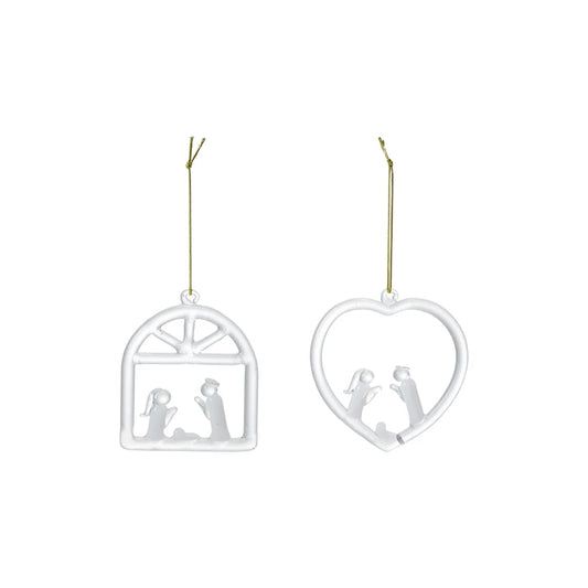 3-1/2"H Glass Holy Family Ornament, 2 Styles