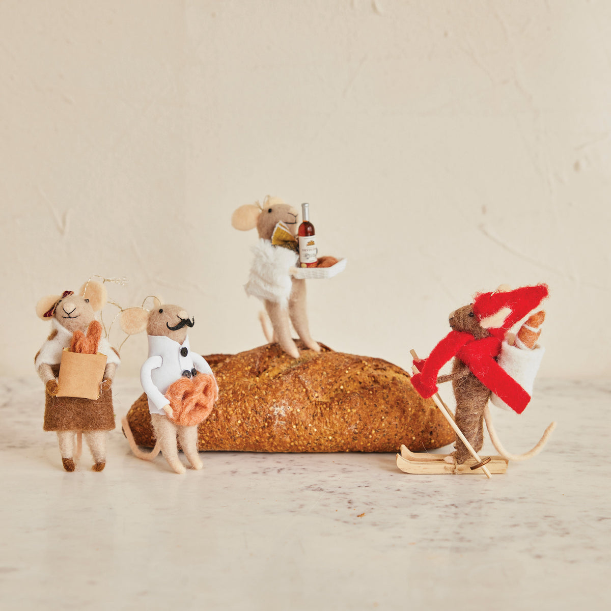 Felt Mouse Gourmand Ornament