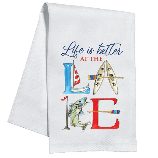 Life Is Better At The Lake Kitchen Tea Towel