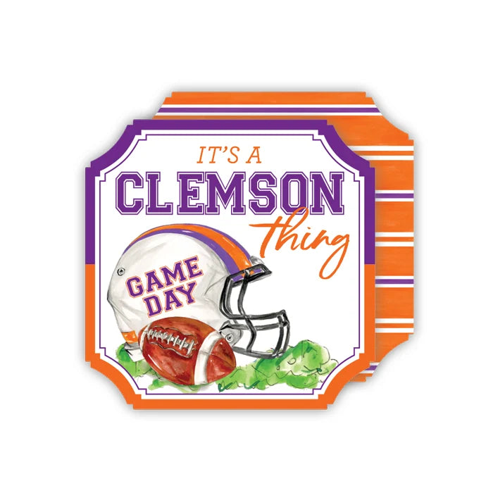 It's A Clemson Thing Orange and Purple Tile Die-Cut Coasters