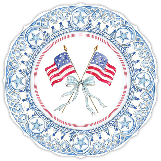 Patriotic Plate with Flags