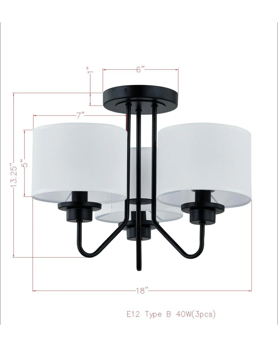 Briggs Semi-Flush Light Fixture