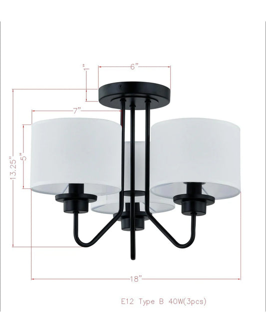 Briggs Semi-Flush Light Fixture