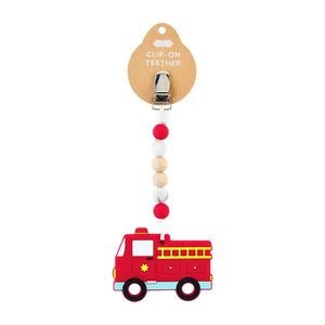 FIRE TRUCK CLIP-ON TEETHER