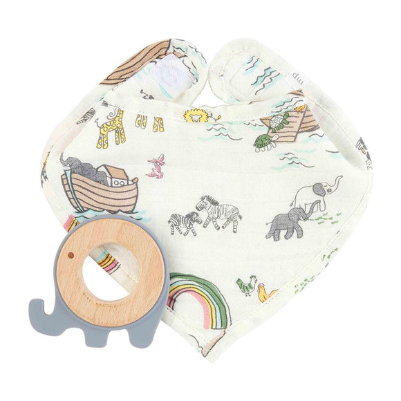 Noah's Ark Teether and Bib Set