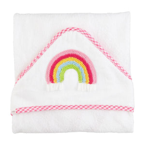 Rainbow Applique Hooded Towel