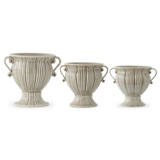 Gray Ceramic Art Deco Style Urn