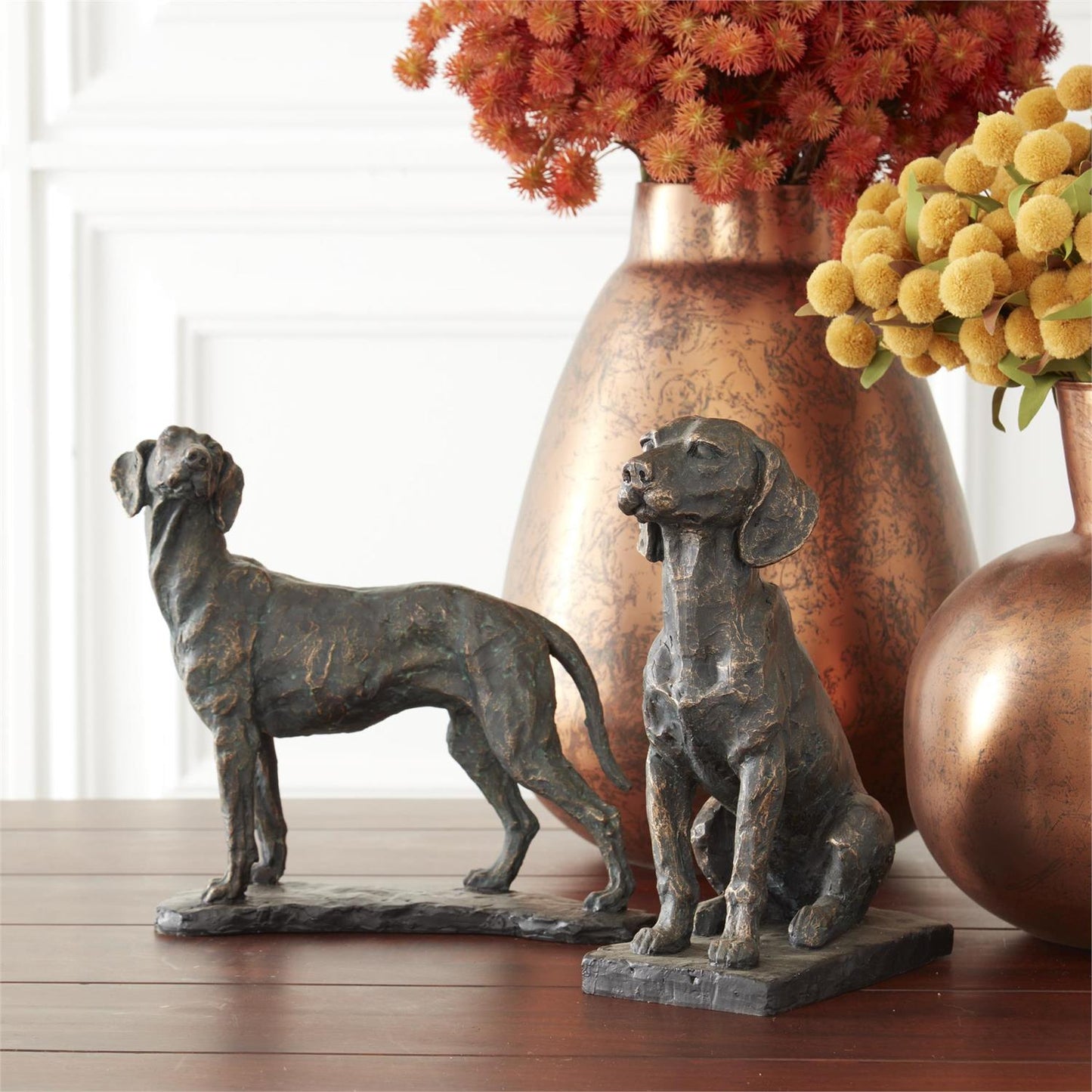 Patina Standing Dog on Base
