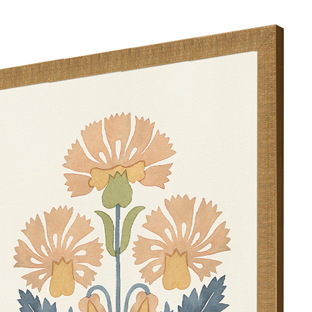 Folk Flourish Frame Flower Art