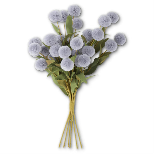 Pompom Bundle with Green Eva Leaves