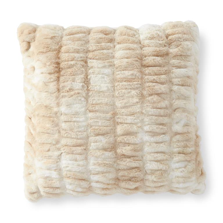 Ribbed Vegan Fur Pillow