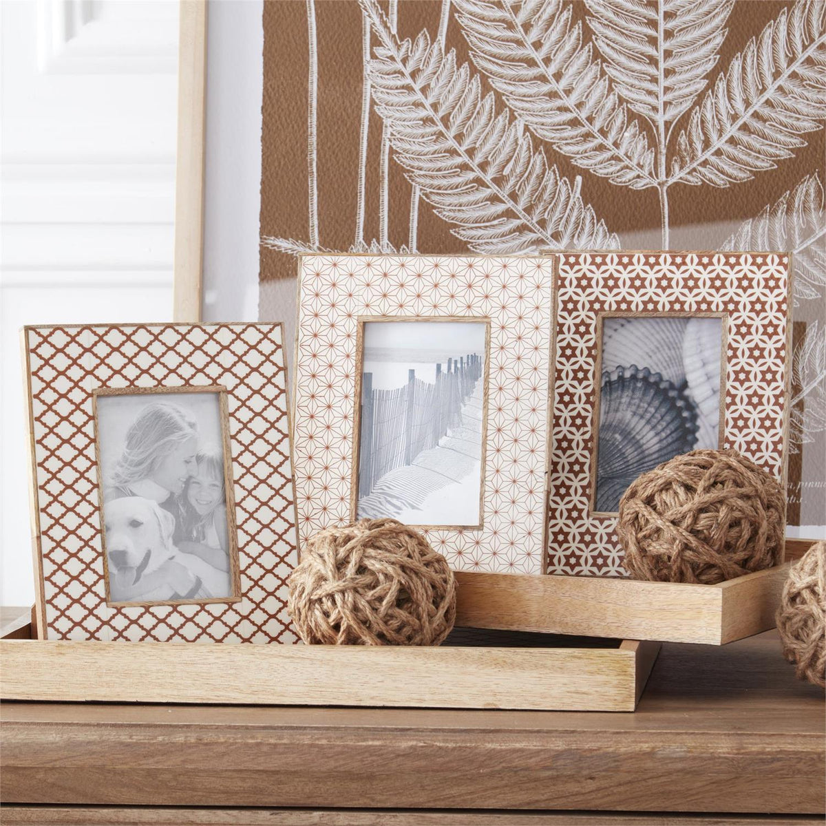 Wood and Resin Tile Photo Frames