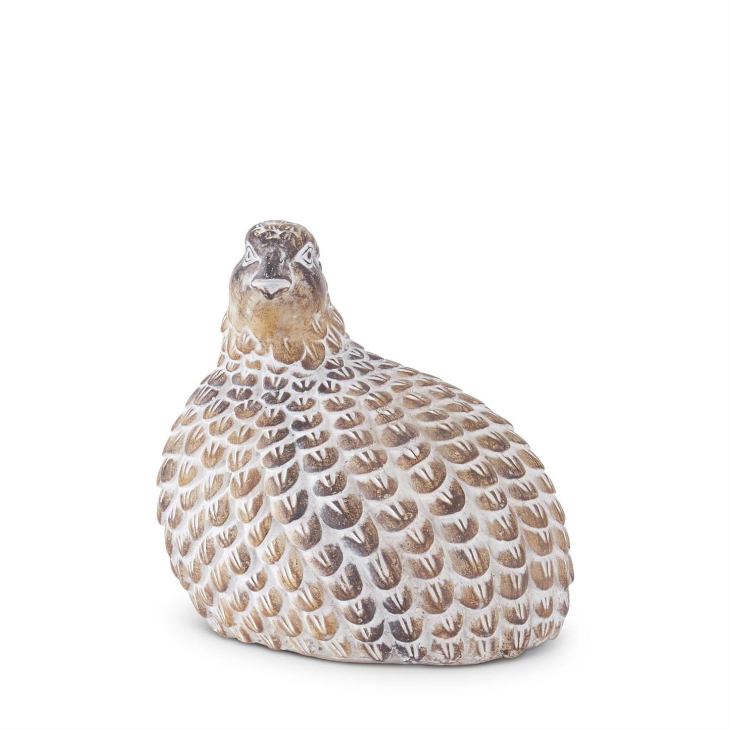 Whitewashed Resin Quail