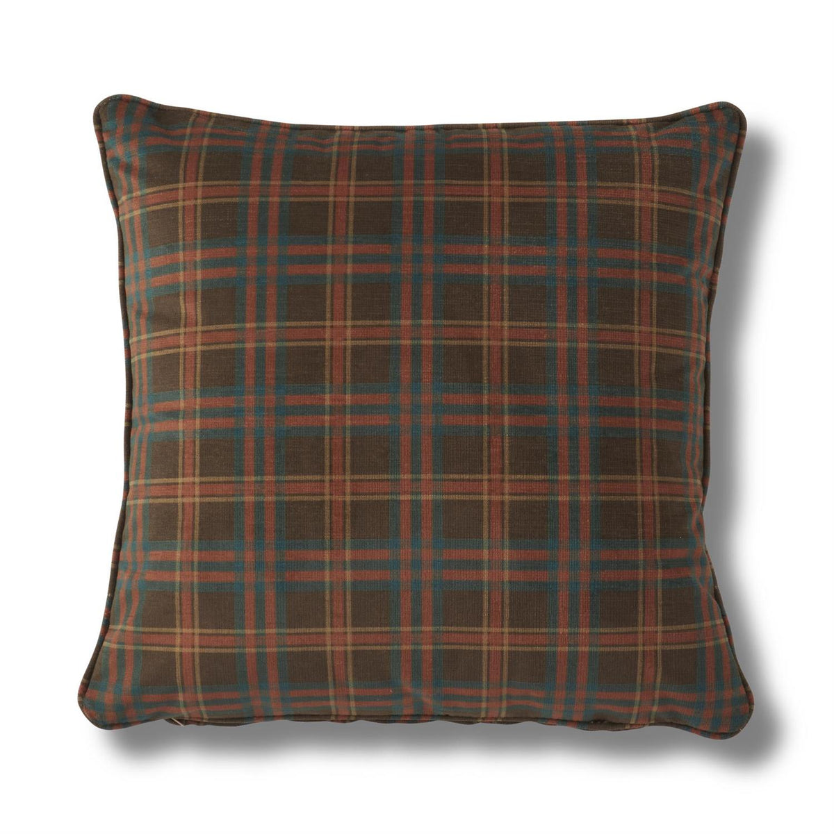 Donal Chocolate Square Pillow with Micro Fiber
