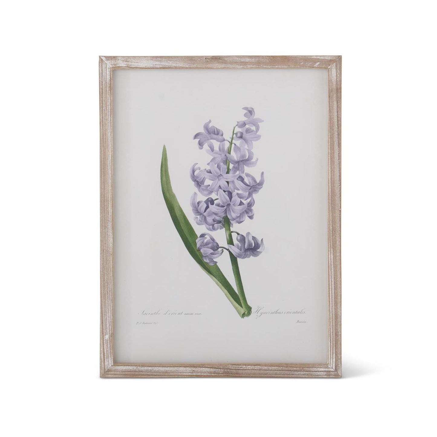 Purple Botanicals in Natural Wood Frame