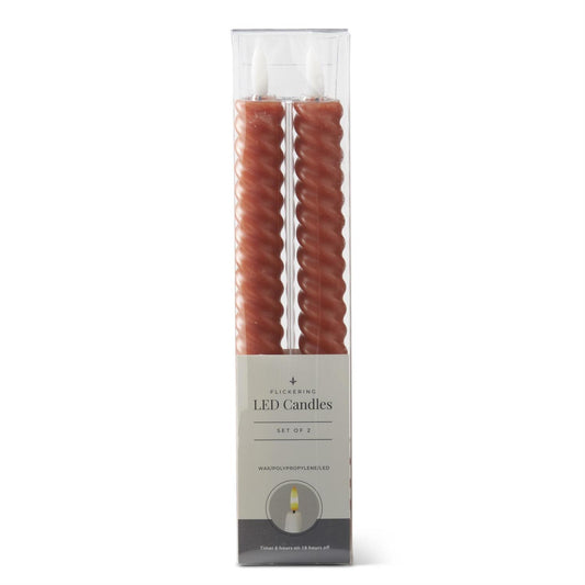 Spiral LED Taper Candles