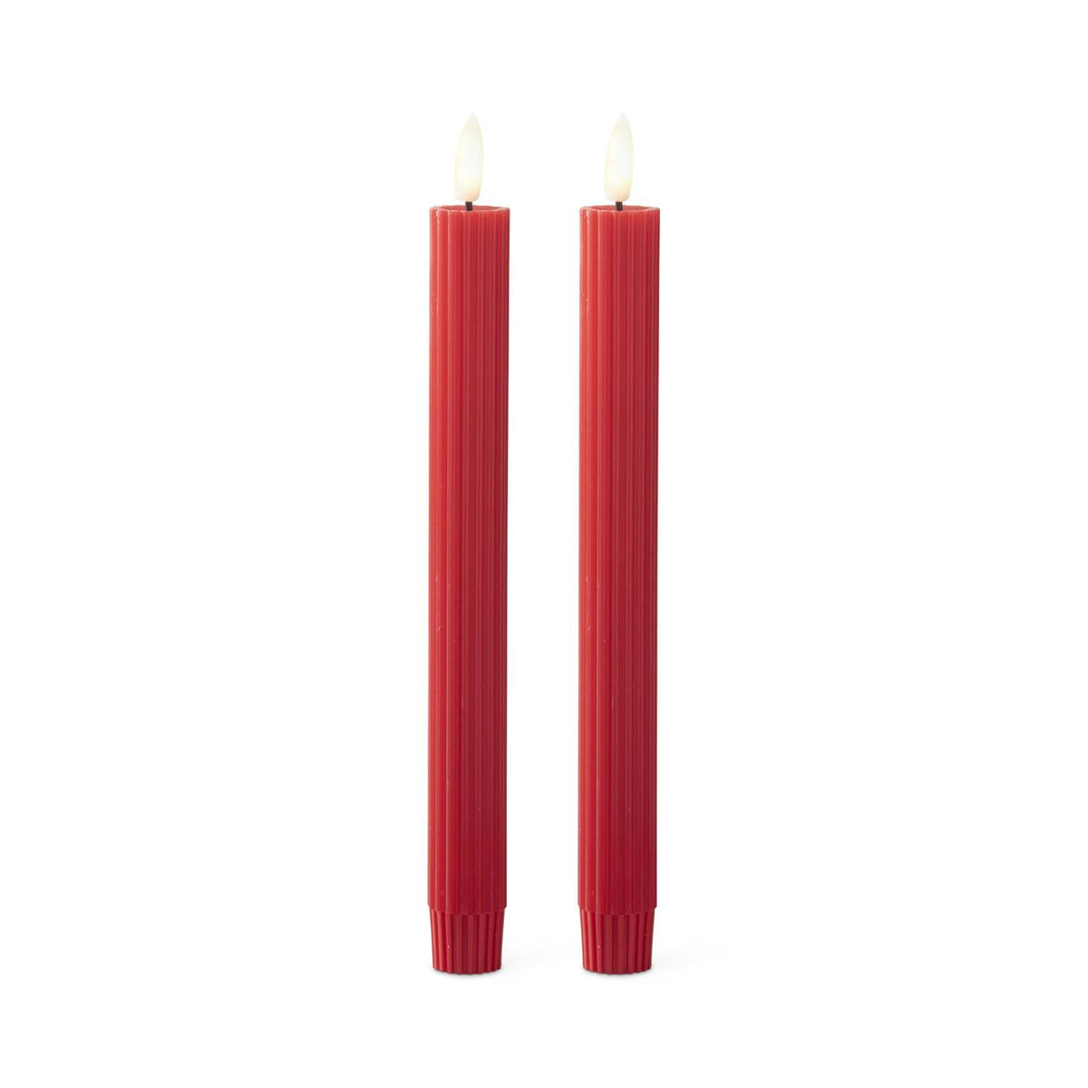 Red Thin Line LED Taper Candles