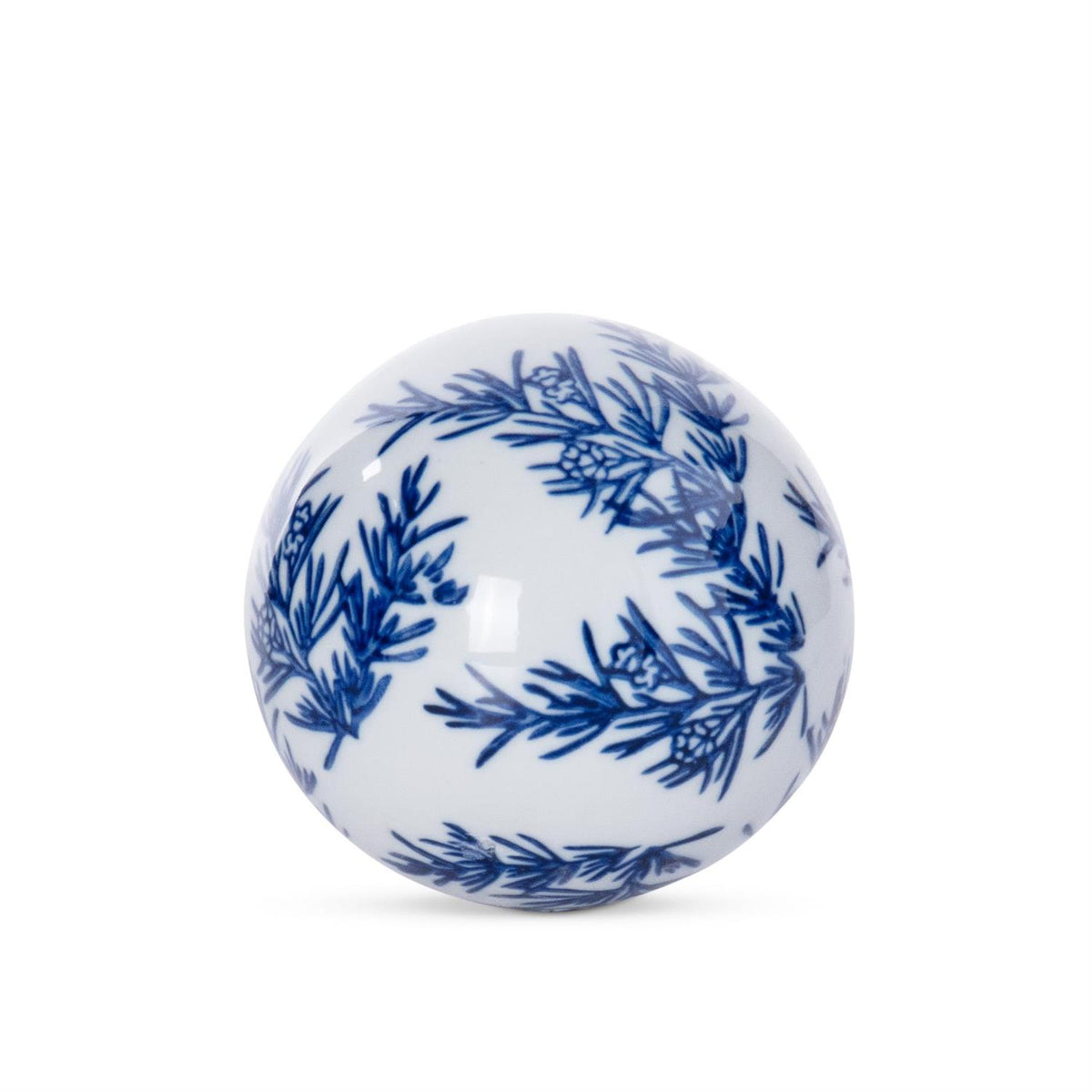 Blue & White Ceramic Chinoiserie Ball
