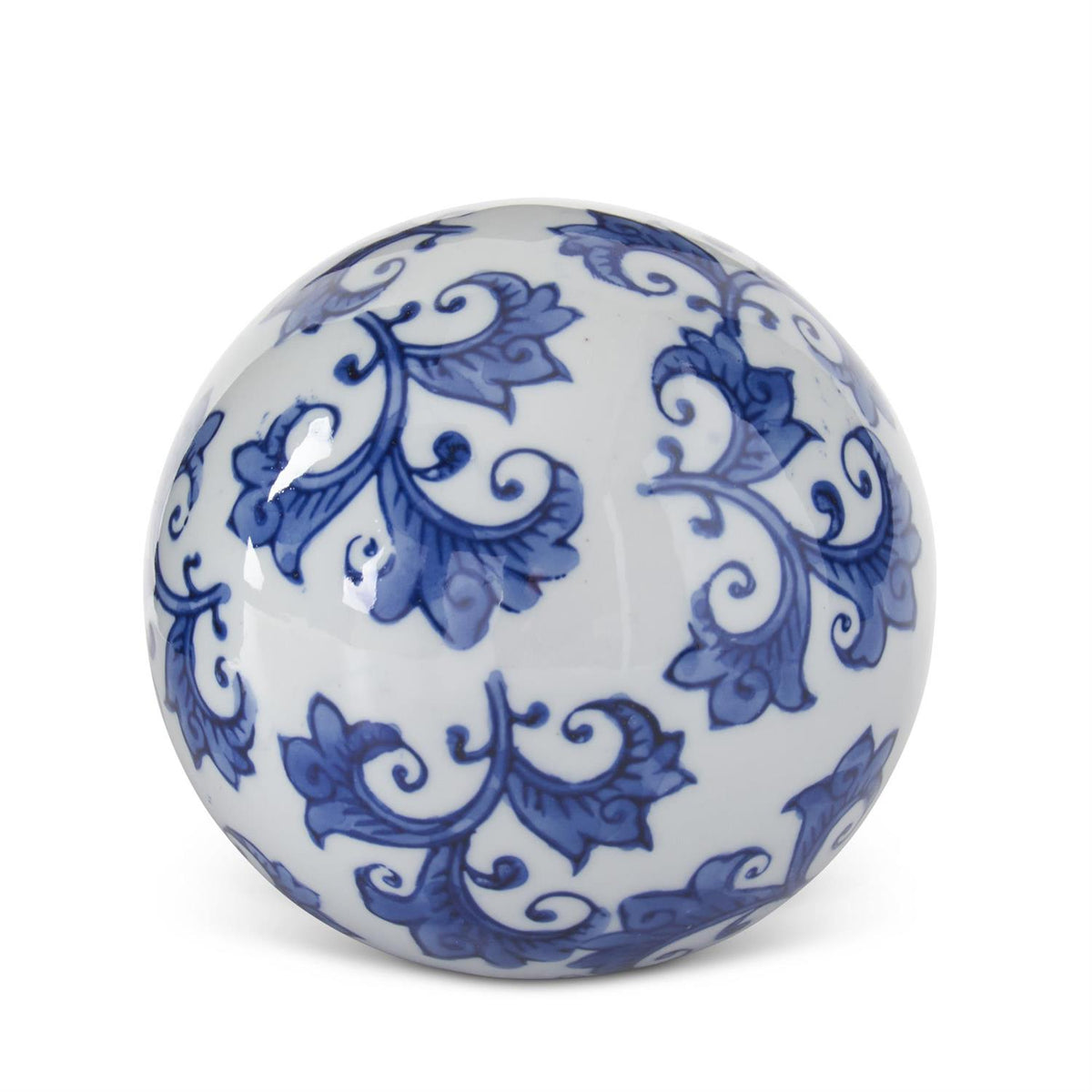 Blue & White Ceramic Chinoiserie Ball