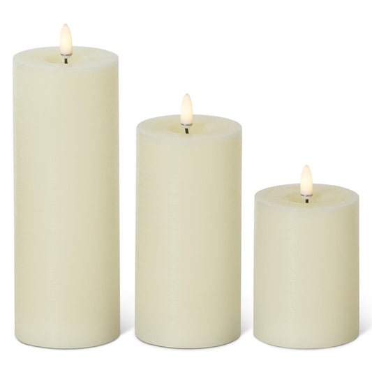 Cream LED Pillar Candle