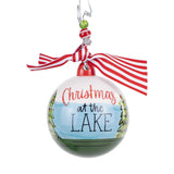 Santa Christmas at the Lake Ornament