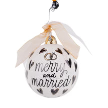 Merry and Married Heart Ornament