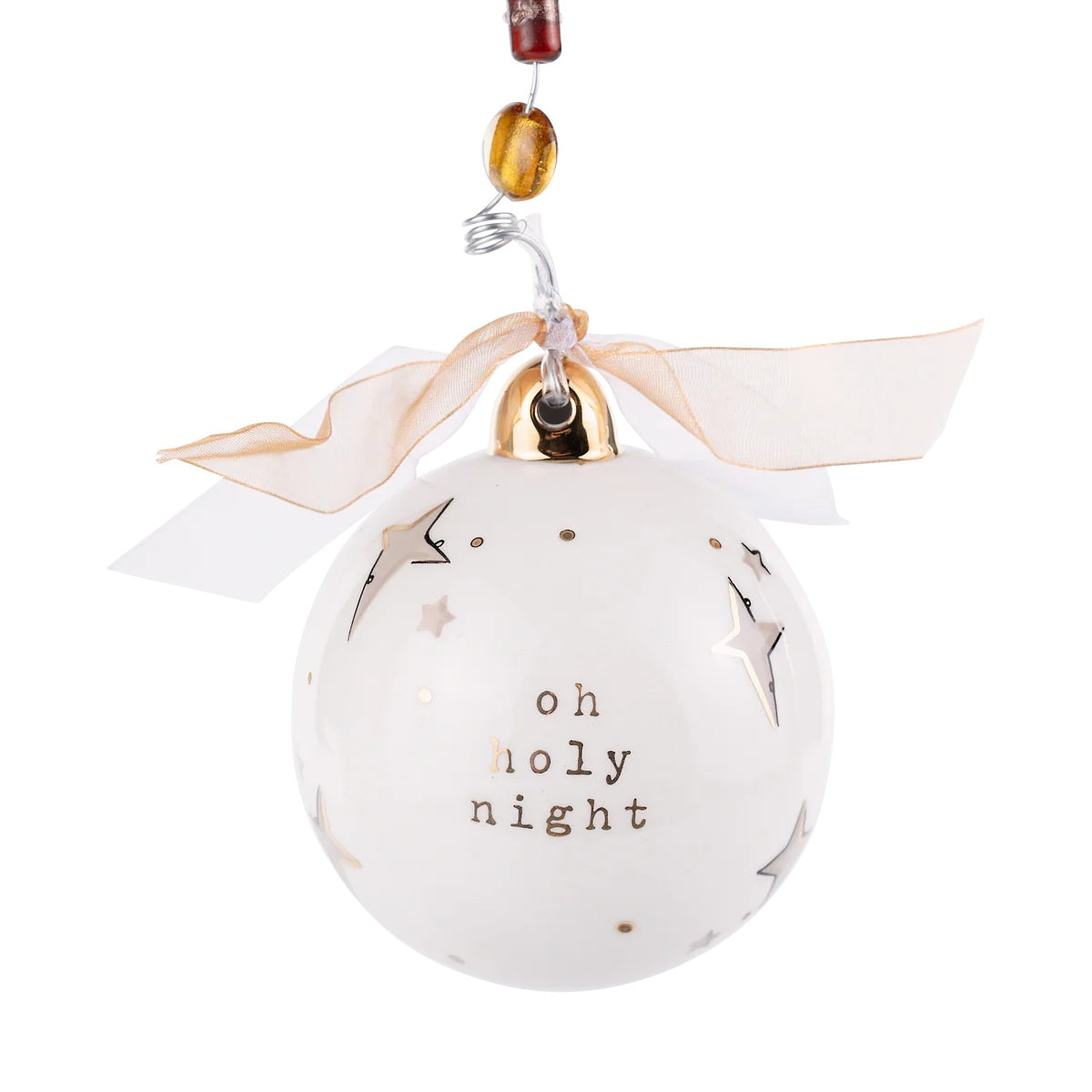 Gold Star Oh Holy Night Ornament
