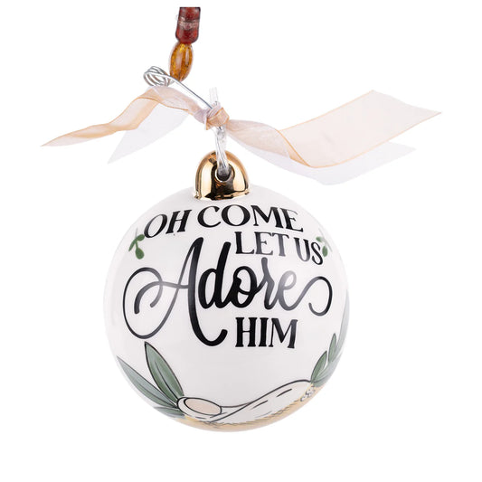 Oh Come Let Us Adore Him Ornament