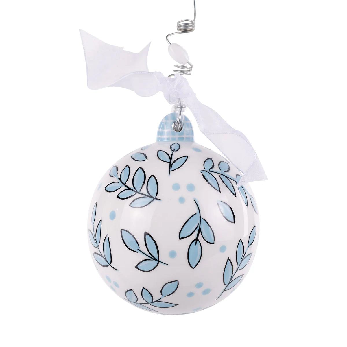 Blue Bowtie Boy's 1st Christmas Ceramic Ornament