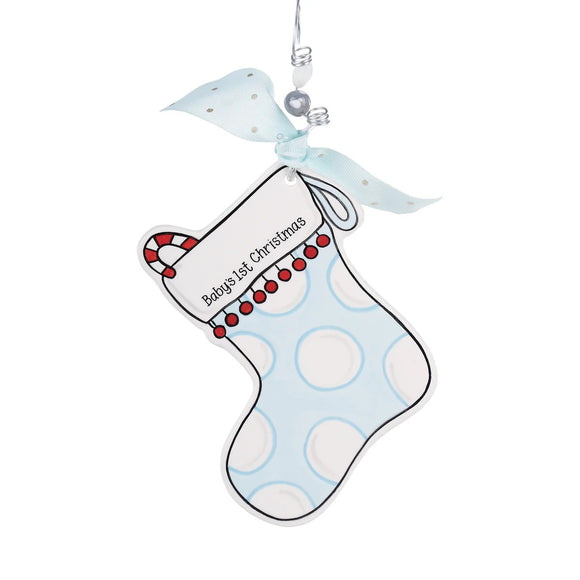 Baby's 1st Christmas Stocking Flat Ornament