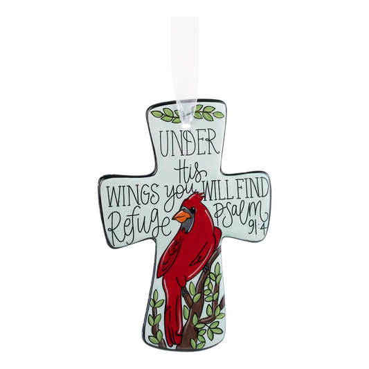 Under His Wings Red Bird Cross