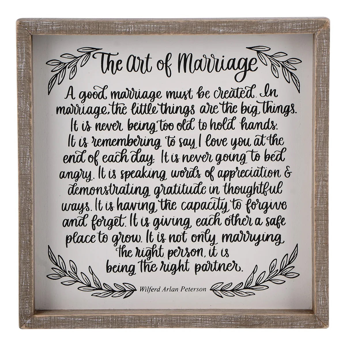 Art of Marriage Framed Board