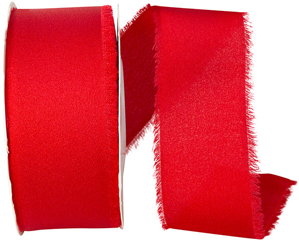 Frayed Edge Silk Touch-Red-1.5X25YDS