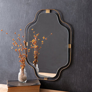 Powder Room Mirror with Notched Corners