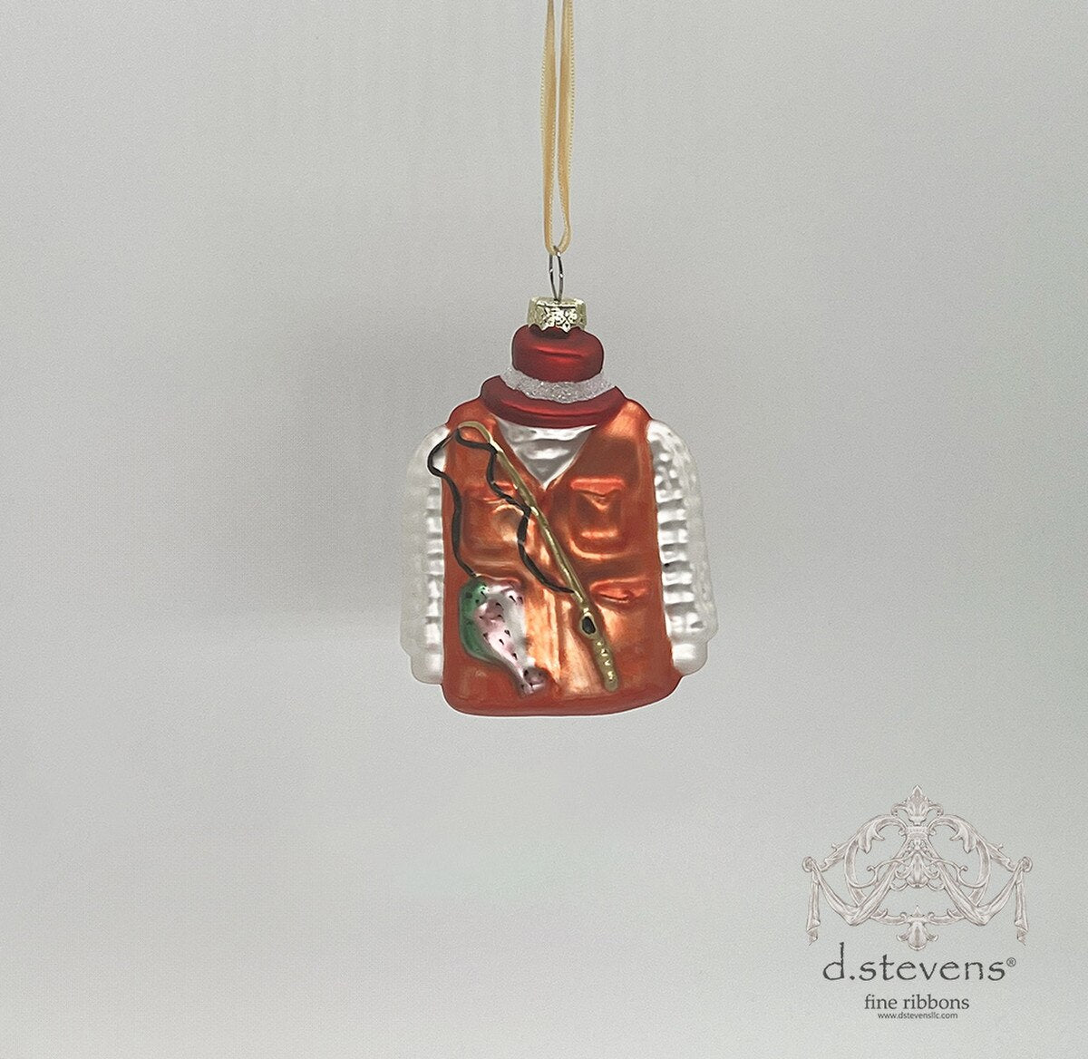 Glass Fishing Jacket Ornament