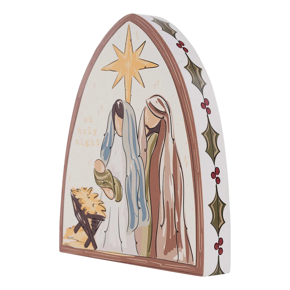 Neutral Nativity Wood Block