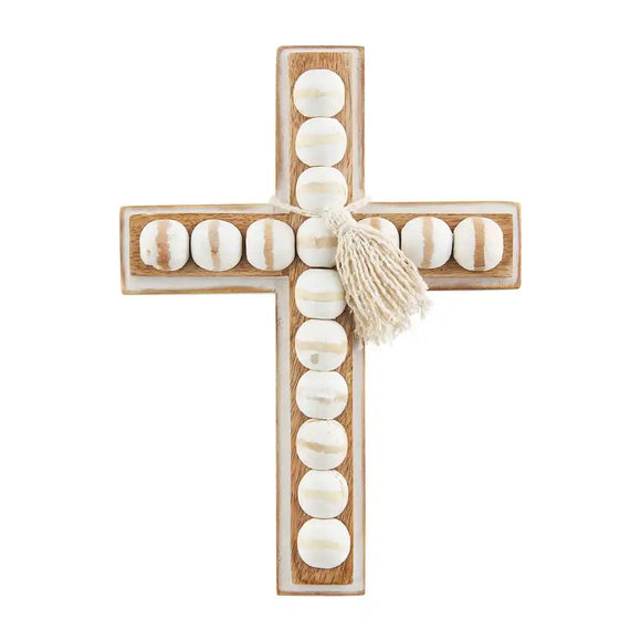 Medium Wood Bead Cross