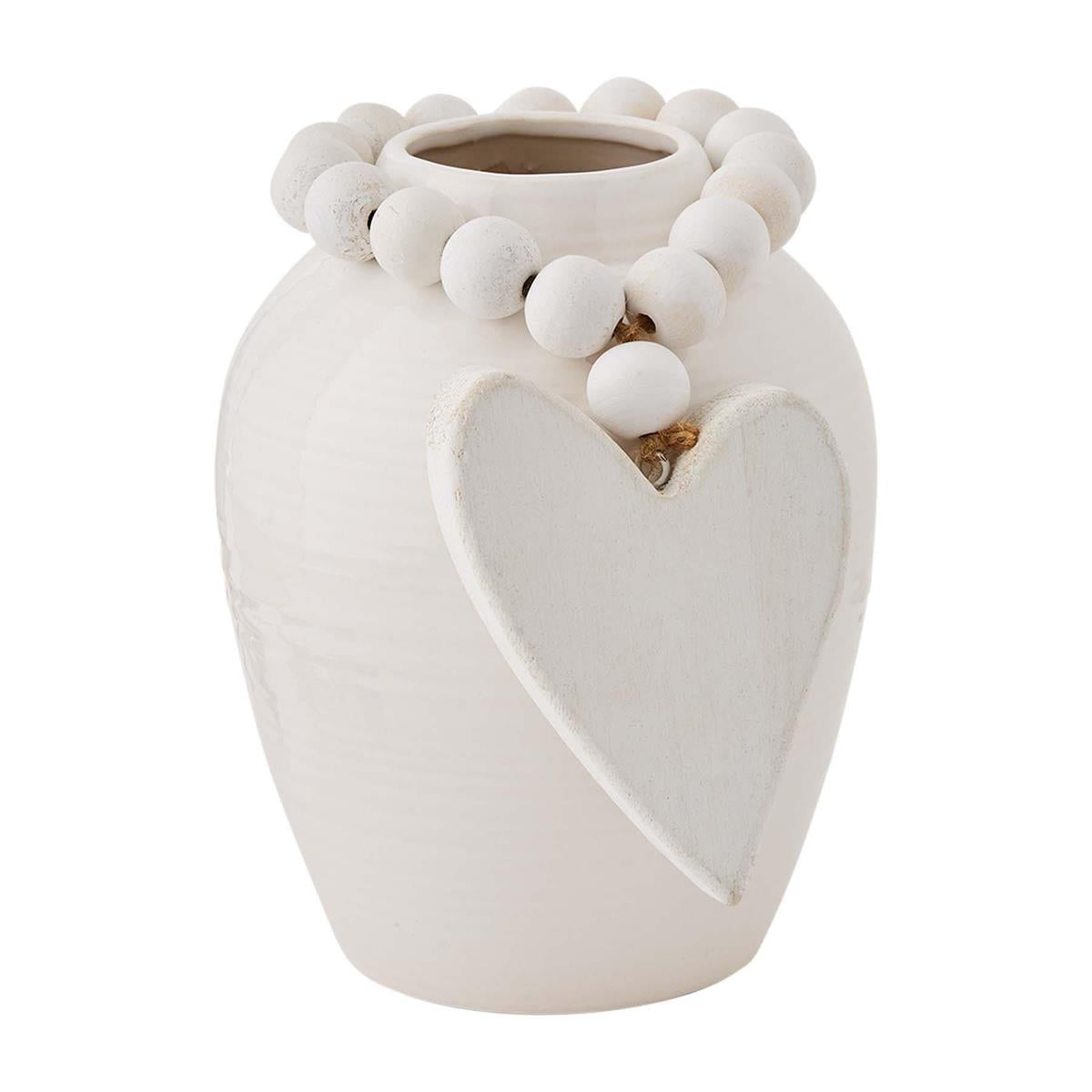 Ceramic Vases with Beaded Accents